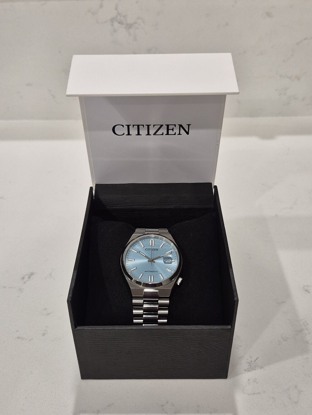 Citizen Tsuyosa NJ0151-88M Automatic Tiffany Blue Dial 40mm Watch Box Sapphire